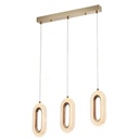 LÁMPARA COLGANTE ALUMINIO 3 LUCES LED 26W 570x1290mm 2254lm 3000K ORO ROSA ARTE ILLUMINA KRIKO