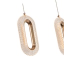 LÁMPARA COLGANTE ALUMINIO 3 LUCES LED 26W 570x1290mm 2254lm 3000K ORO ROSA ARTE ILLUMINA KRIKO