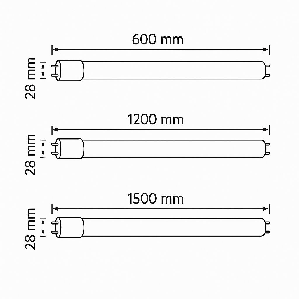 TUBO LED T8 300° 175-265V AC "CONEXIÓN 2 LADOS" VALUE
