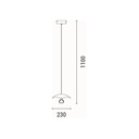 LÁMPARA DE TECHO COLGANTE ALUMINIO LED 8W 400lm 3000K Ø230mm ARTE ILLUMINA ENIGMA