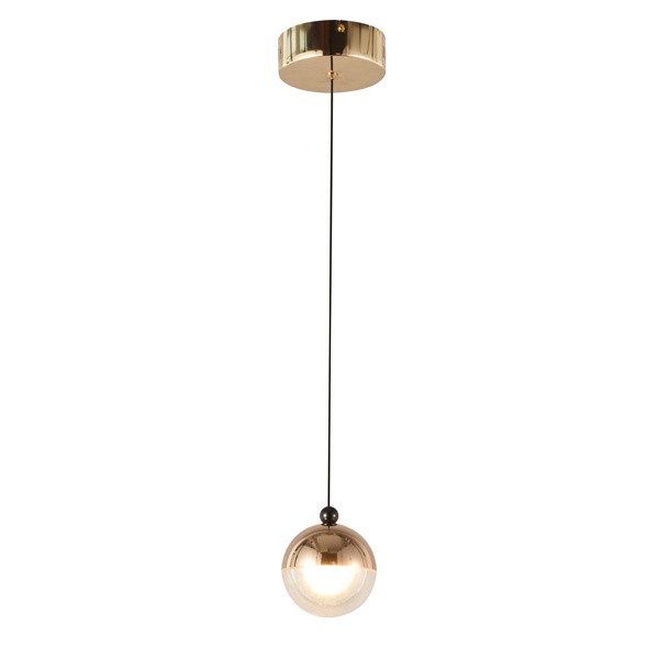 LÁMPARA DE TECHO COLGANTE ALUMINIO REDONDO LED 6W 500Lm 3000K Ø100x1200mm ARTE ILLUMINA MELANIE