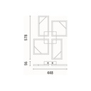 LÁMPARA DE TECHO ALUMINIO LED 36W 1200lm 3000K 450x580x55mm ARTE ILLUMINA SQUARE