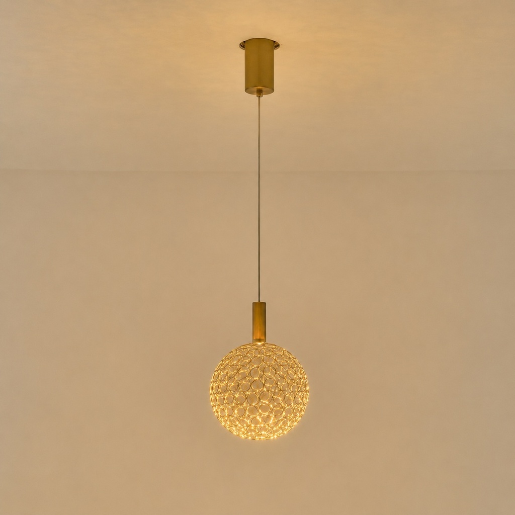 LÁMPARA COLGANTE BOLA "PERFORATO" LED 6.3W 648lm 3000K Ø200x1388mm ARTE ILLUMINA