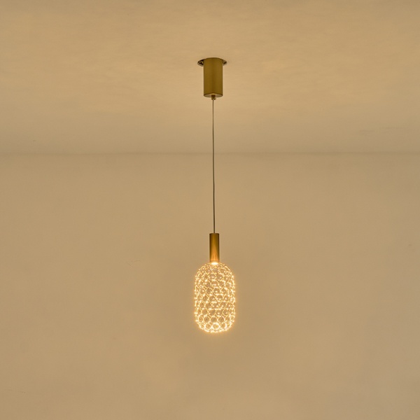LÁMPARA DE TECHO COLGANTE LED 6.3W 648lm 3000K Ø130x1588mm ARTE ILLUMINA PERFORATO