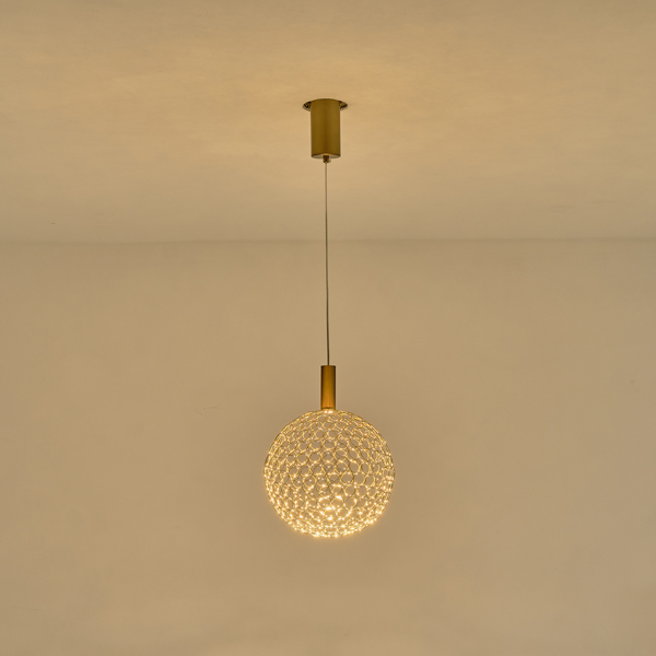 LÁMPARA DE TECHO COLGANTE BOLA LED 6.3W 648lm 3000K Ø250x1388mm ARTE ILLUMINA PERFORATO