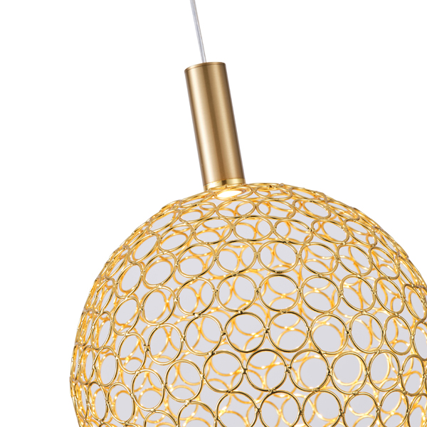 LÁMPARA DE TECHO COLGANTE BOLA LED 6.3W 648lm 3000K Ø250x1388mm ARTE ILLUMINA PERFORATO