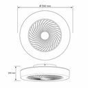 PLAFÓN DECORATIVO CON VENTILADOR MOTOR DC 15W BLANCO Ø550mm, CON LED 3CCT 50W 