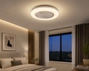 PLAFÓN DECORATIVO CON VENTILADOR MOTOR DC 15W BLANCO Ø550mm, CON LED 3CCT 50W EUROLAMP