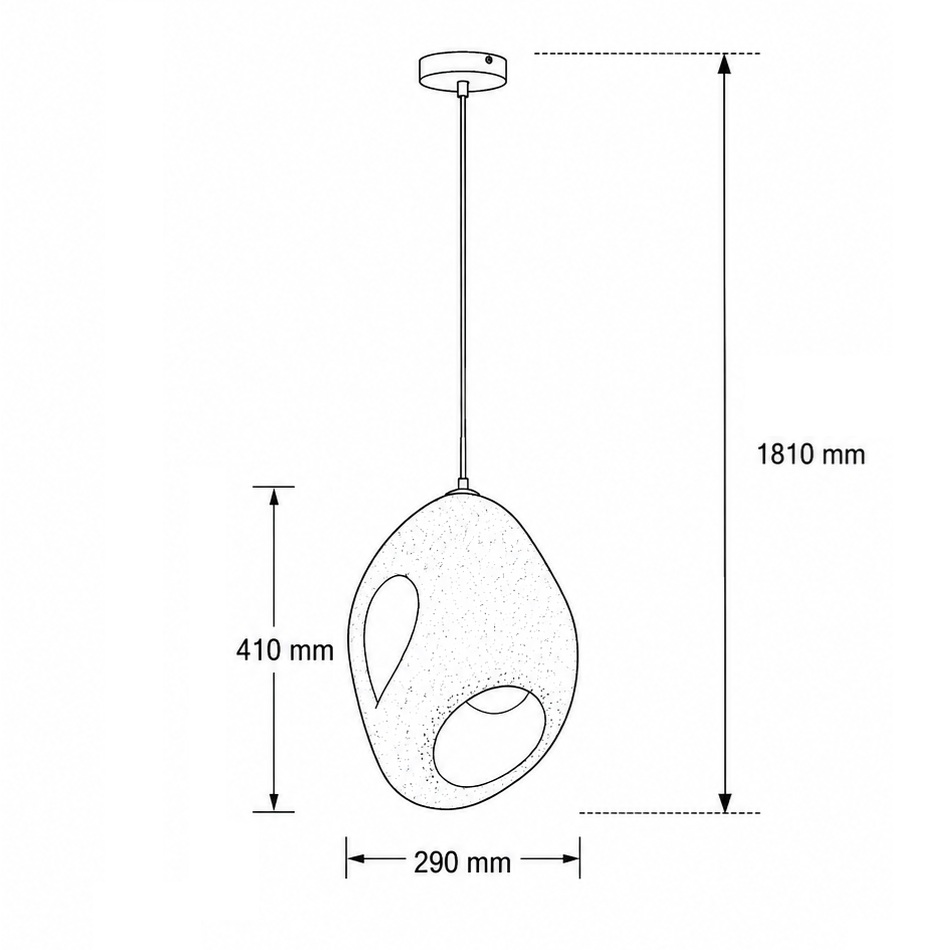 LÁMPARA DE TECHO COLGANTE DE POLIESTERINO E27 290x290x410mm ARTE ILLUMINA ALBA