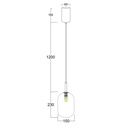 LÁMPARA DE TECHO COLGANTE CRISTAL 1xE27 MÁX. 15W 150x230mm ARTE ILLUMINA CANDY