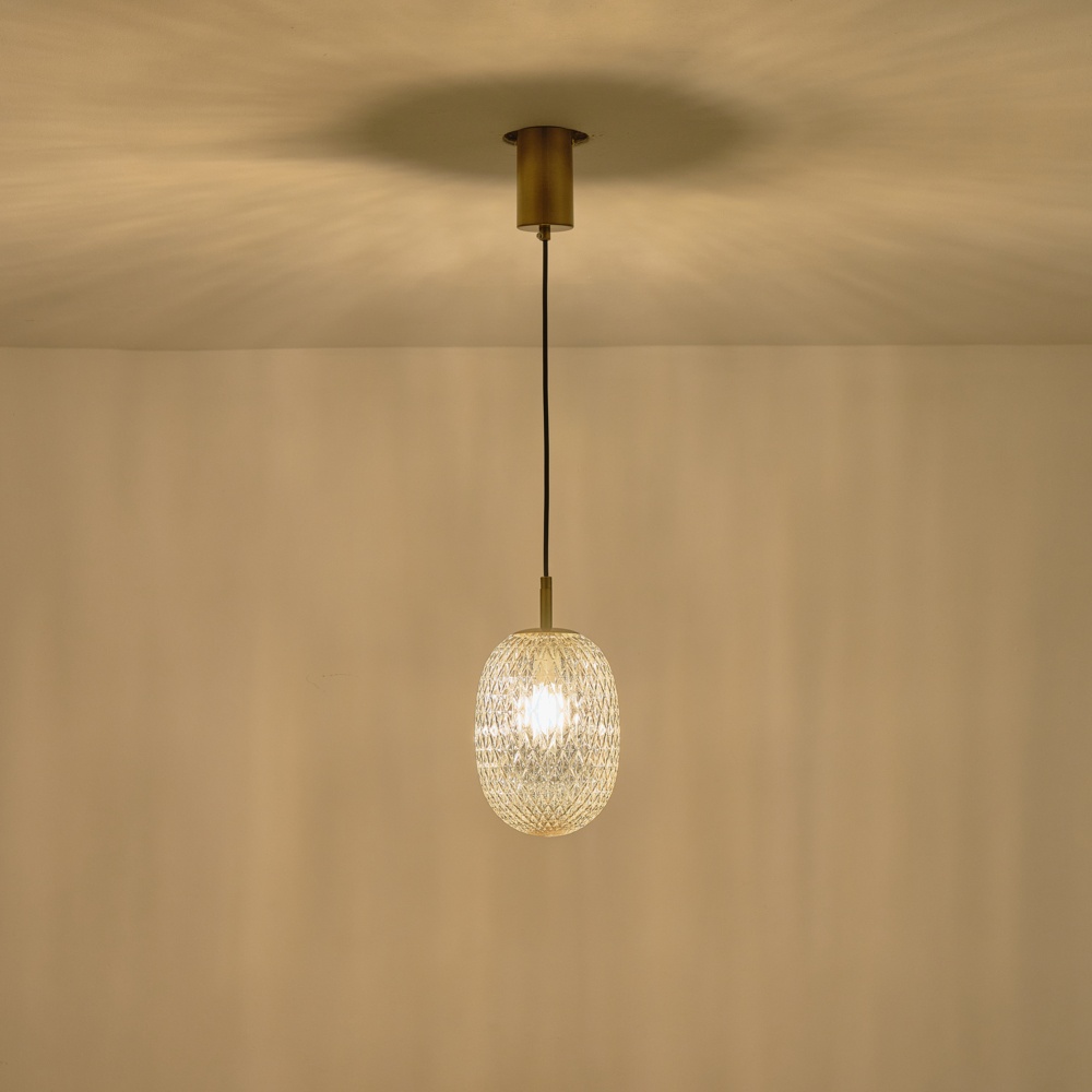 LÁMPARA DE TECHO COLGANTE CRISTAL 1xE27 MÁX. 15W 150x230mm ARTE ILLUMINA CANDY