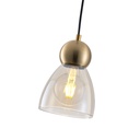 LÁMPARA DE TECHO COLGANTE CRISTAL 1xE27 135x1220mm NEGRO ARTE ILLUMINA AURELIA
