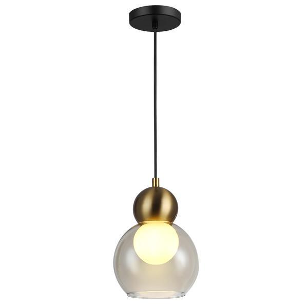LÁMPARA DE TECHO COLGANTE DE CRISTAL 1xE27 150×1240mm NEGRO ARTE ILLUMINA AURELIA