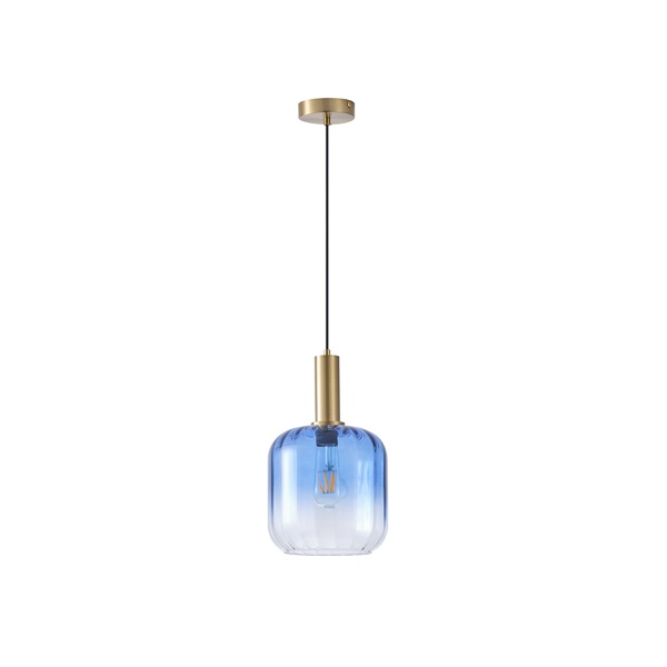 LÁMPARA DE TECHO COLGANTE CRISTAL GOFRADO 1xE27MAX 15W 200x210mmX160CM ARTE ILLUMINA TOPACIO