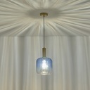 LÁMPARA DE TECHO COLGANTE CRISTAL GOFRADO 1xE27MAX 15W 200x210mmX160CM ARTE ILLUMINA TOPACIO