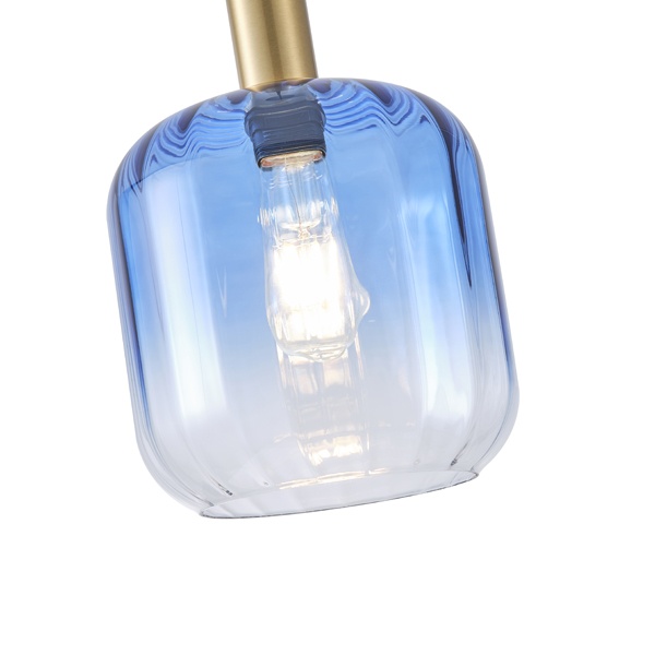 LÁMPARA DE TECHO COLGANTE CRISTAL GOFRADO 1xE27MAX 15W 200x210mmX160CM ARTE ILLUMINA TOPACIO
