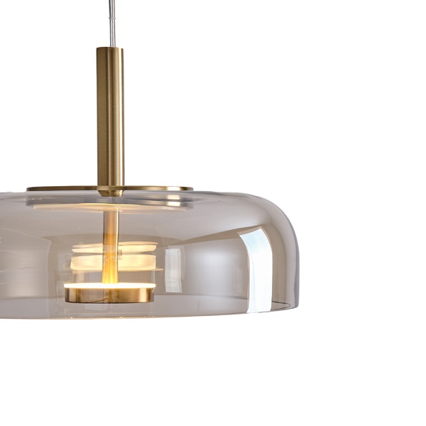 LÁMPARA DE TECHO COLGANTE METAL-VIDRIO 8W 960lm 3000K 300x1390x90mm COGNAC ARTE ILLUMINA LOBBY