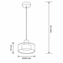 LÁMPARA DE TECHO COLGANTE METÁLICAS 8W 624lm 3000K 200x115mm ARTE ILLUMINA NIMBUS