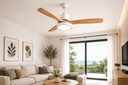 VENTILADOR DECORATIVO CON ASPAS RETRÁCTILES, ALTAVOZ BLUETOOTH, LUZ LED Y MANDO A DISTANCIA MOTOR 32W DC