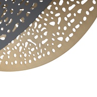 LÁMPARA DE TECHO COLGANTE DE METAL 1xE27 MÁX. 15W Ø600mm NEGRO-ORO ARTE ILLUMINA GALILEA