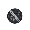 LÁMPARA DE TECHO COLGANTE DE METAL 1xE27 MÁX. 15W Ø600mm NEGRO-ORO ARTE ILLUMINA GALILEA