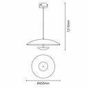 LÁMPARA DE TECHO COLGANTE PINTURA MADERA LED 7W 338lm 3000K 455x1160mm ARTE ILLUMINA APSIS