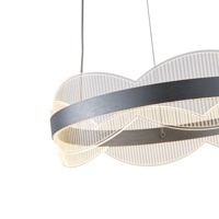 LÁMPARA COLGANTE ACRÍLICAS REDONDA LED 48W 4320lm 3000K Ø400mm PLATA ARTE ILLUMINA TORINO