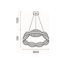 LÁMPARA COLGANTE ACRÍLICAS REDONDA LED 60W 5400lm 3000K Ø600mm PLATA ARTE ILLUMINA TORINO