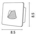 EMPOTRABLE DE PARED LED 3W DC24V 18lm IP54 85x85x46mm ARTE ILLUMINA
