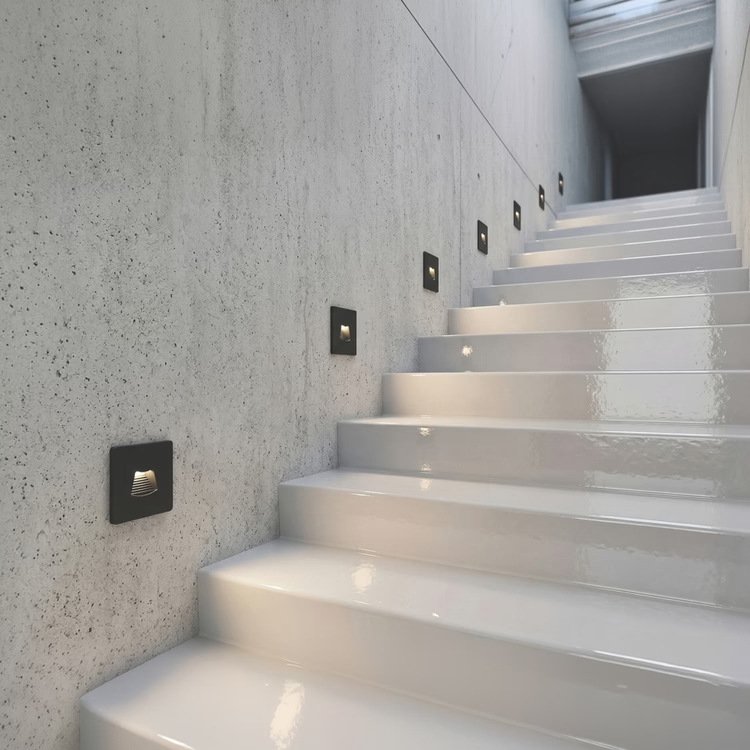 EMPOTRABLE DE PARED LED 3W DC24V 18lm IP54 85x85x46mm ARTE ILLUMINA