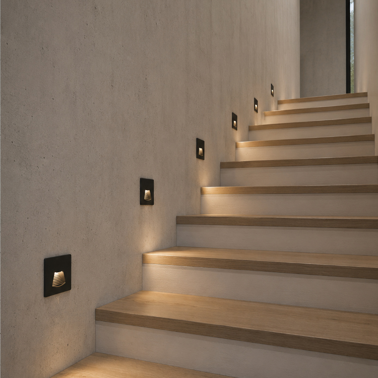 EMPOTRABLE DE PARED LED 3W DC24V 18lm IP54 85x85x46mm ARTE ILLUMINA