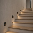 EMPOTRABLE DE PARED LED 3W DC24V 18lm IP54 85x85x46mm ARTE ILLUMINA