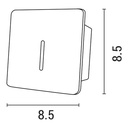 EMPOTRABLE DE PARED LED 3W DC24V 18lm IP54 85x85x46mm ARTE ILLUMINA