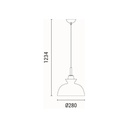 LÁMPARA COLGANTE METAL 1xE27 MÁX 15W 280x1234mm ARTE ILLUMINA DIGNITY