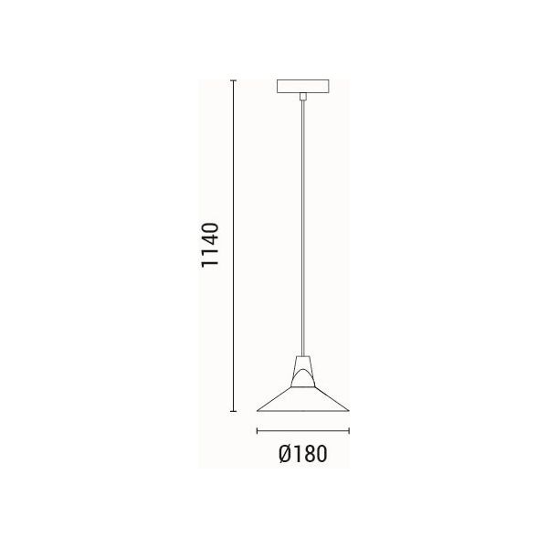 LÁMPARA COLGANTE DE METAL 1xE27 MAX 40W 180x1140mm ARTE ILLUMINA CHROMA