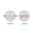 DOWNLIGHT LED EMPOTRADO SLIM CORTE AJUSTABLE Ø50-210mm 20W BLANCO EUROLAMP