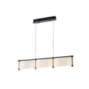 LÁMPARA COLGANTE ACRÍLICO LED 3 LUCES 3X16W 4320lm 3000K 900x270x175mm ORO FRANCÉS ARTE ILLUMINA RAVENA