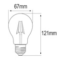 BOMBILLA LED A60 FILAMENTO CRUZADO 11W 1600lm E27 220-240V TRANSPARENTE 