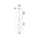 LÁMPARA DE TECHO COLGANTE ALUMINIO 24W 2800lm 3000K 2800lm 3000K Ø175x2262mm BLANCO ARTE ILLUMINA BLOSSOM