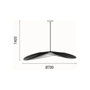 LÁMPARA DE TECHO COLGANTE BAMBÚ 1xE27 MÁX. 15W Ø700mm ARTE ILLUMINA OASIS