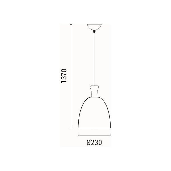 LÁMPARA DE TECHO COLGANTE METAL 1xE27 MAX 15W 230x320mm  ARTE ILLUMINA SIMPLO