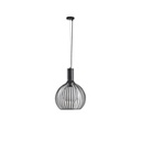 LÁMPARA DE TECHO COLGANTE METAL SINGLE LUZ 1XE27 MAX 15W Ø340X1520mm NEGRO ARTE ILLUMINA AIRY