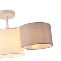 LÁMPARA COLGANTE DE TELA 3xE14 MÁX 8W Ø560mm BLANCO ARTE ILLUMINA CLOUD