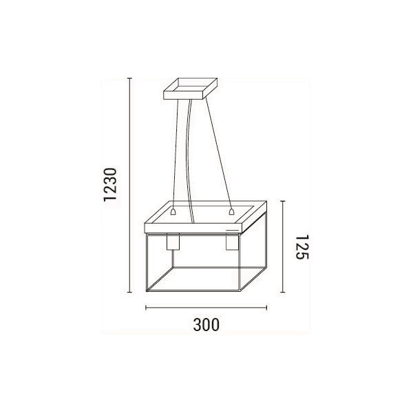 LÁMPARA DE TECHO COLGANTE MADERA-METAL 2xE27 MAX 15W 300x125x1230mm NEGRO-MARRÓN ARTE ILLUMINA MULTIPLA