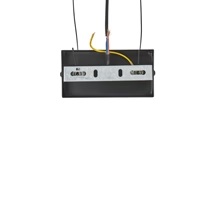 LÁMPARA DE TECHO COLGANTE MADERA-METAL 3 LUCES 3xE27 MAX 15W 480x125x1230mm NEGRO-MARRÓN ARTE ILLUMINA MULTIPLA