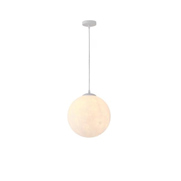 LÁMPARA DE TECHO COLGANTE DE METAL 1xE27 MAX 15W 300x1370mm BLANCO ARTE ILLUMINA SELINI