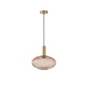LÁMPARA DE TECHO COLGANTE DE CRISTAL REPUJADO 1xΕ27 MÁX 15W Ø300mm ARTE ILLUMINA TOPACIO