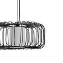 LÁMPARA DE TECHO COLGANTE METAL 1xE27 MAX 15W Ø450x1520mm NEGRO ARTE ILLUMINA AIRY