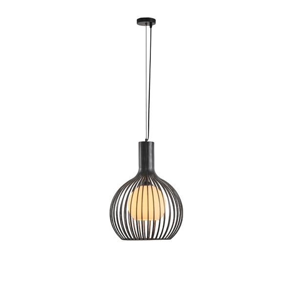 LÁMPARA DE TECHO COLGANTE METAL 1xE27 MAX 15W Ø340x1520mm NEGRO ARTE ILLUMINA AIRY