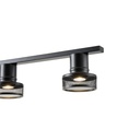 LÁMPARA DE TECHO CINCO LUCES E27 MÁX. 15W 1180x100x1180mm NEGRO CON MALLA ARTE ILLUMINA  SOLUN